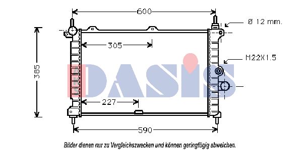 AKS DASIS Радиатор, охлаждение двигателя 150026N